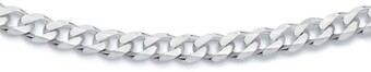 Angus & Coote Sterling silver gents 55cm solid bevelled curb chain offer