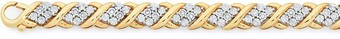 Goldmark 9ct gold diamond cluster fancy link bracelet offer