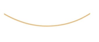 9ct gold 45cm solid fine curb chain
