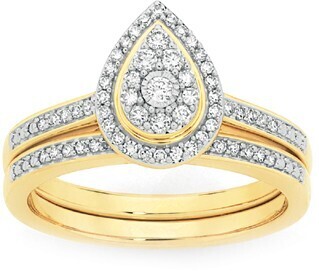 Goldmark 9ct gold diamond bridal set offer