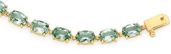 Goldmark 9ct gold green amethyst bracelet offer