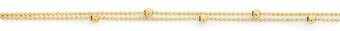 Goldmark 9ct gold 18.5cm double strand beaded trace bracelet offer