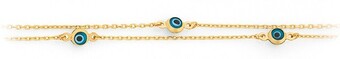 Goldmark 9ct gold 19cm double strand evil eye bracelet offer