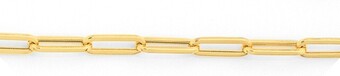 Goldmark 9ct gold 19cm hollow paperclip bracelet offer