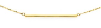 Goldmark 9ct gold 45cm solid curb fine bar necklet offer