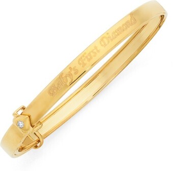 Goldmark 9ct gold children's diamond bangle offer