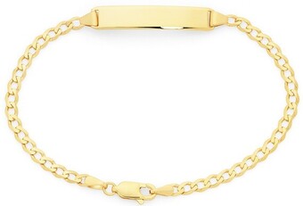 Goldmark 9ct gold 17cm solid curb identity bracelet offer
