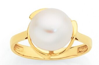 Goldmark 9ct gold cultured freshwater pearl ring offer