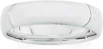Goldmark Sterling silver 5mm light half round ladies ring offer