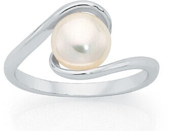Goldmark Sterling silver cultured freshwater pearl swirl ring offer