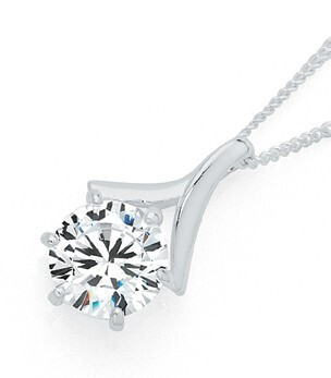 Goldmark Sterling silver cz pendant offer