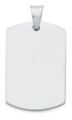 Goldmark Sterling silver medium dogtag gents pendant offer
