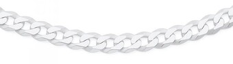 Goldmark Sterling silver 55cm flat curb gents chain offer