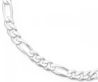 Goldmark Sterling silver 55cm figaro gents chain offer