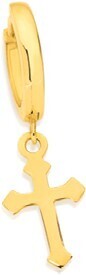 Goldmark 9ct gold dangle cross huggie gents earring offer