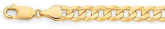 Goldmark 9ct gold 21cm concave curb gents bracelet offer