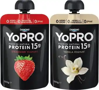 IGA Danone yopro protein 15g yoghurt 150g selected varieties offer