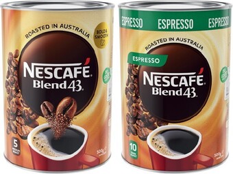IGA Nescafé blend 43 coffee 500g selected varieties offer