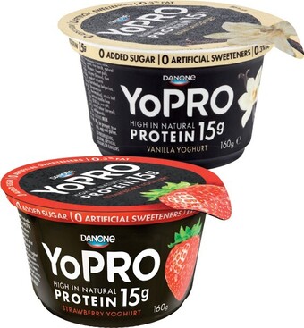 IGA Danone yopro protein yoghurt 160g selected varieties offer