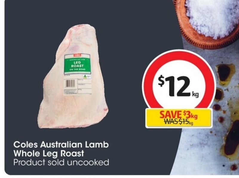 Coles Australian Lamb Whole Leg Roast offer at Coles