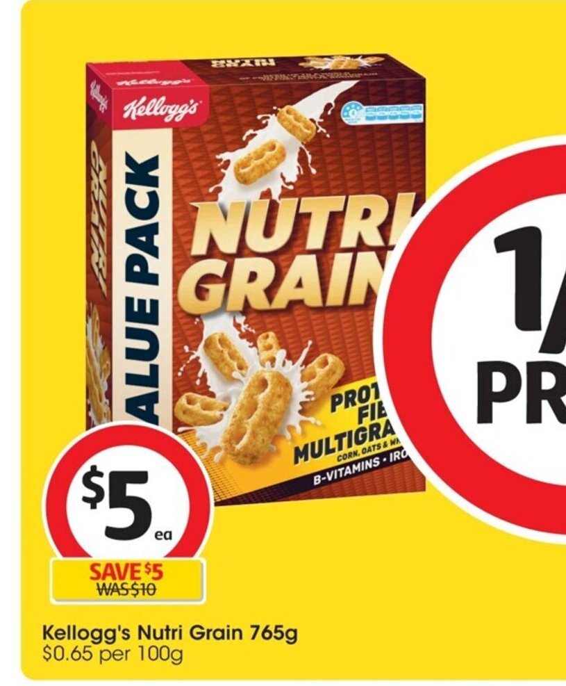 Kellogg's Nutri Grain 765g offer at Coles