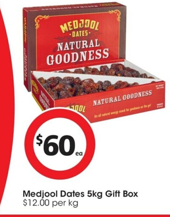 Medjool Dates 5 kg.Gift Box offer at Coles