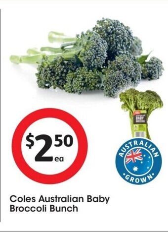 Coles Coles Australian Baby Broccoli Bunch offer