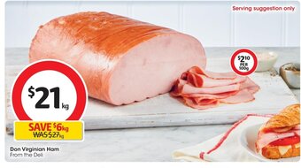 Coles Don Virginian Ham offer