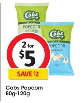 Coles Cobs Popcorn 80g-120g offer