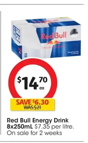 Coles Red Bull Energy Drink 8x 250ml offer