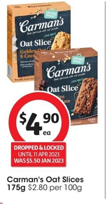Carman's Oat Slices 175g
