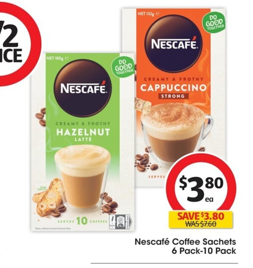 Nescafé Coffee Sachets 6 pack10 Pack offer at Coles