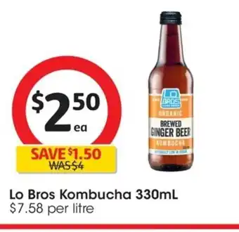 Coles Lo Bros Kombucha 330 ml offer