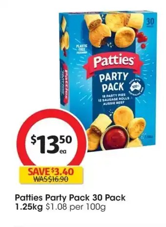 Coles Patties Party Pack 30 Pack 1.25 kg offer