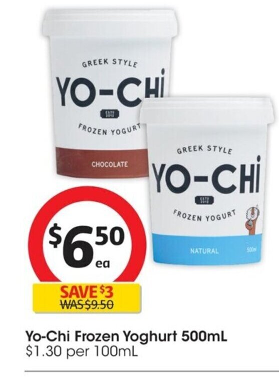 YoChi Frozen Yoghurt 500 ml offer at Coles