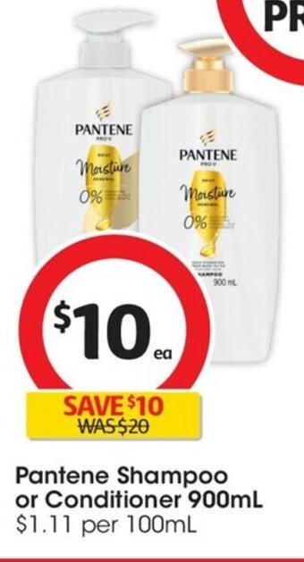 Coles Pantene Shampoo or Conditioner 900ml offer