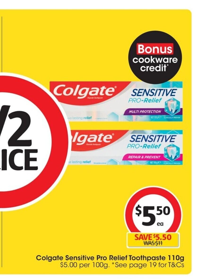 Colgate Sensitive Pro Relief Toothpaste 110g offer at Coles