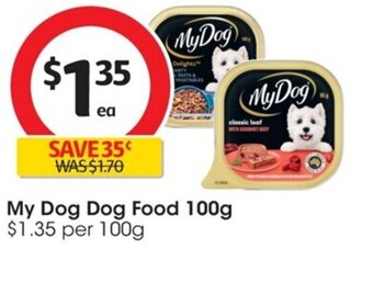 Coles My Dog Dog Food 100g offer