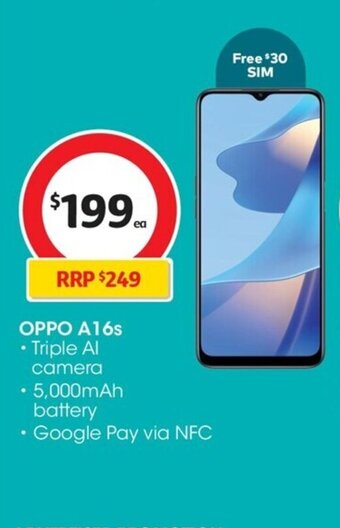Coles Oppo A16s offer