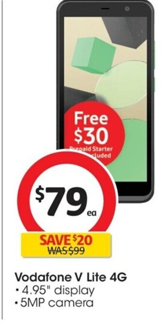 Coles Vodafone V Lite 4G offer