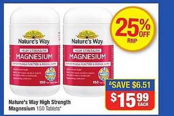 Direct Chemist Outlet Nature's way high strength magnesium offer