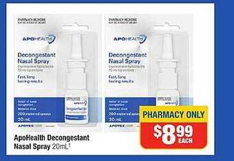 Direct Chemist Outlet Apohealth decongestant nasal spray offer