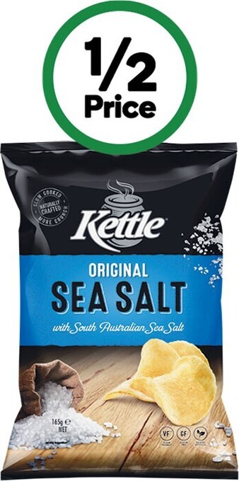 Woolworths Kettle potato chips 150-165g offer