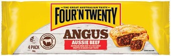 Woolworths Four‘n twenty angus beef pies 700g pk 4 offer
