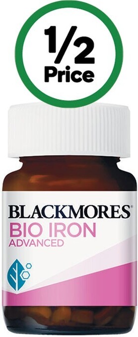 Woolworths Blackmores bio iron advanced energy support tablets pk 30# offer