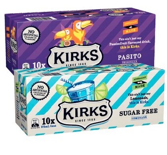 Coles Kirks soft drink 10x375ml offer