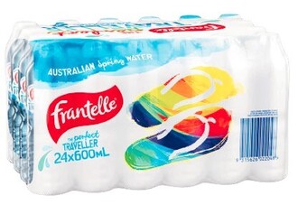 Coles Frantelle spring water 24x600ml offer