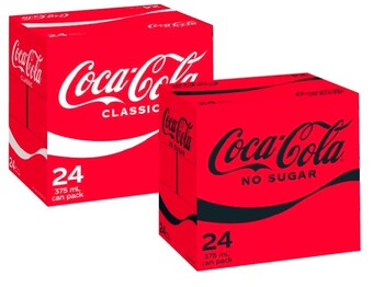 Coles Coca-cola soft drink 24x375ml offer