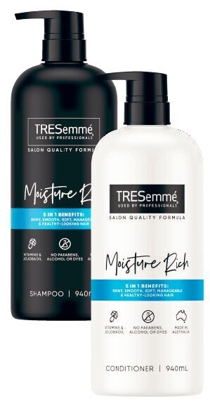 Coles Tresemmé shampoo or conditioner 940ml offer