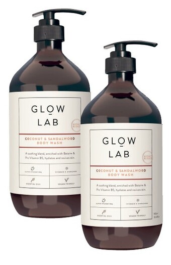Coles Glow lab body wash 900ml offer